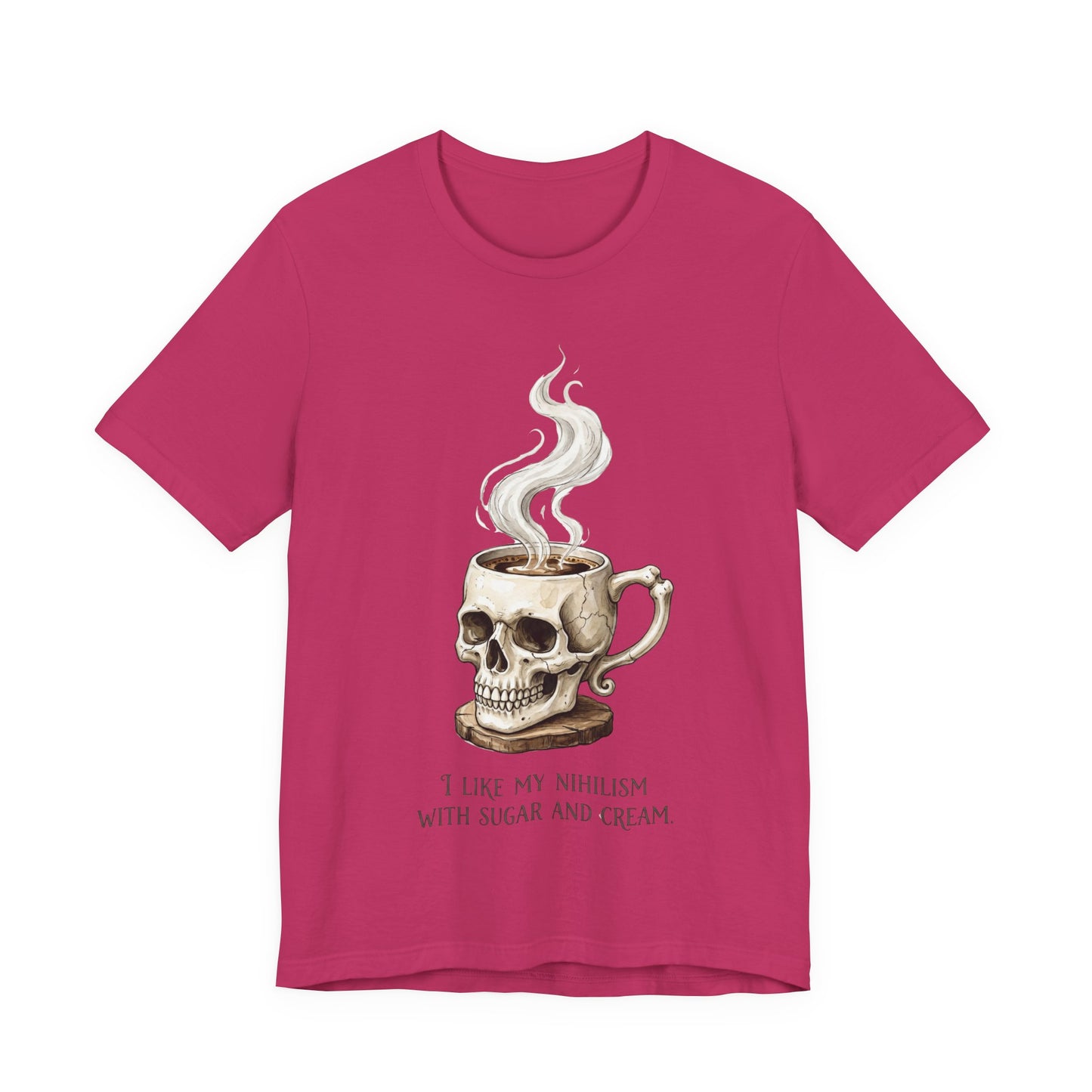 VOID - Tattoo Skull Coffee Tee — "I Like My Nihilism With Sugar and Cream" Graphic T-Shirt