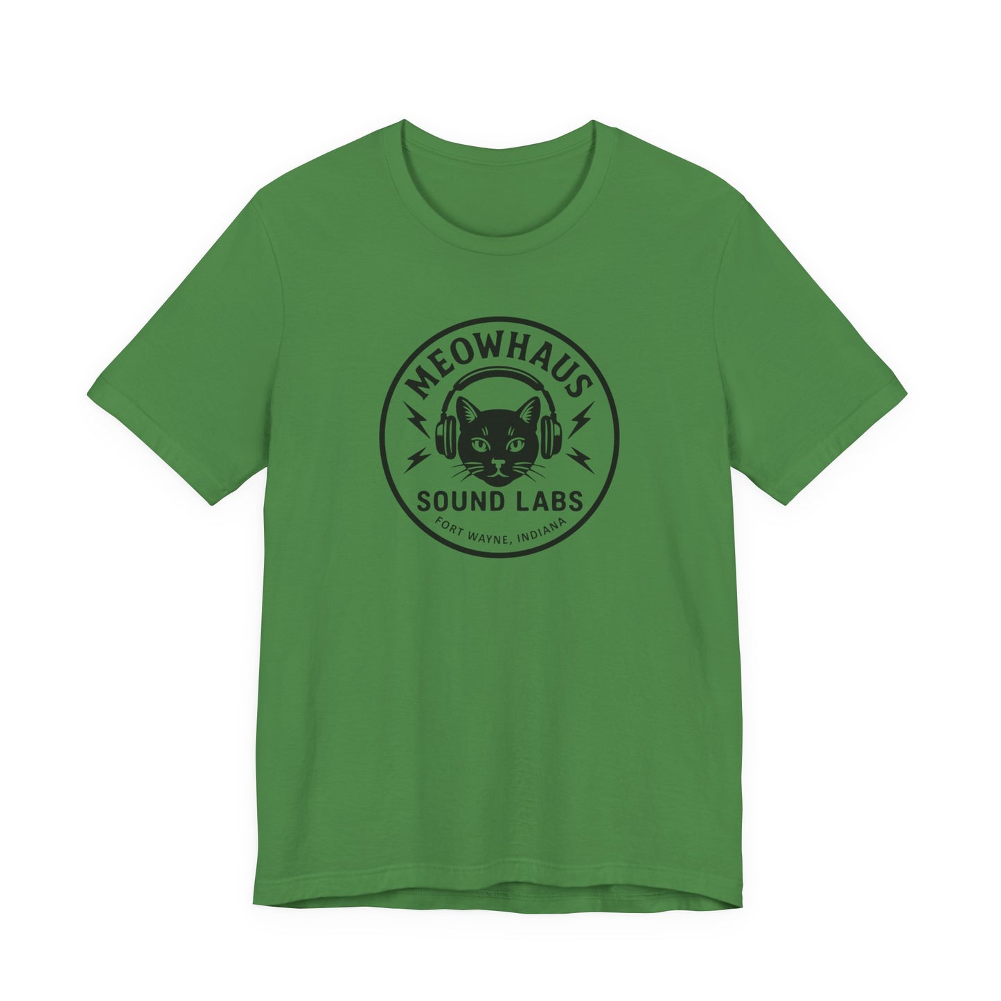 Meowhaus Sound Labs Cat Logo Tee - Clear Variation - Fort Wayne Indiana Audio Sound Music Studio School