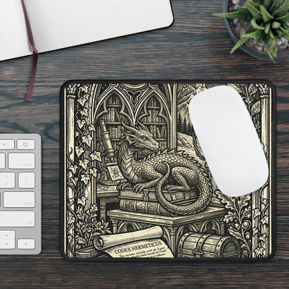 DarkArts - Dragon 1 - Gothic Dragon Gaming Mouse Pad — Vintage Fantasy Desk Mat