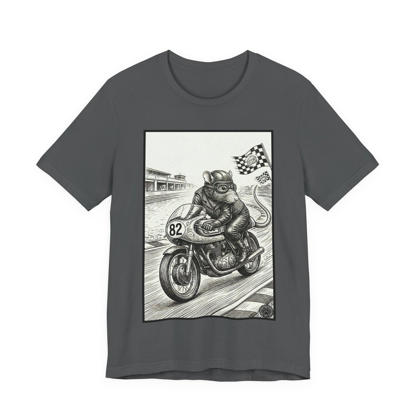 Ratney - "Rat Race" - Motorcycle Rat Racing T‑Shirt — Vintage Racer Graphic Tee