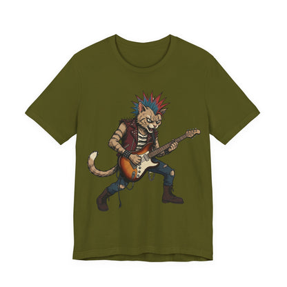 PunkCat - Punk Rock Cat Guitar T-Shirt
