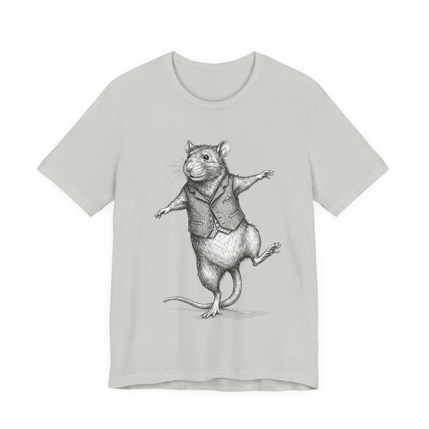 Ratney - "Just a Little Dance!" - Dancing Rat Graphic Tee - Vintage Illustration T-Shirt