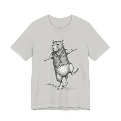 Ratney - "Just a Little Dance!" - Dancing Rat Graphic Tee - Vintage Illustration T-Shirt