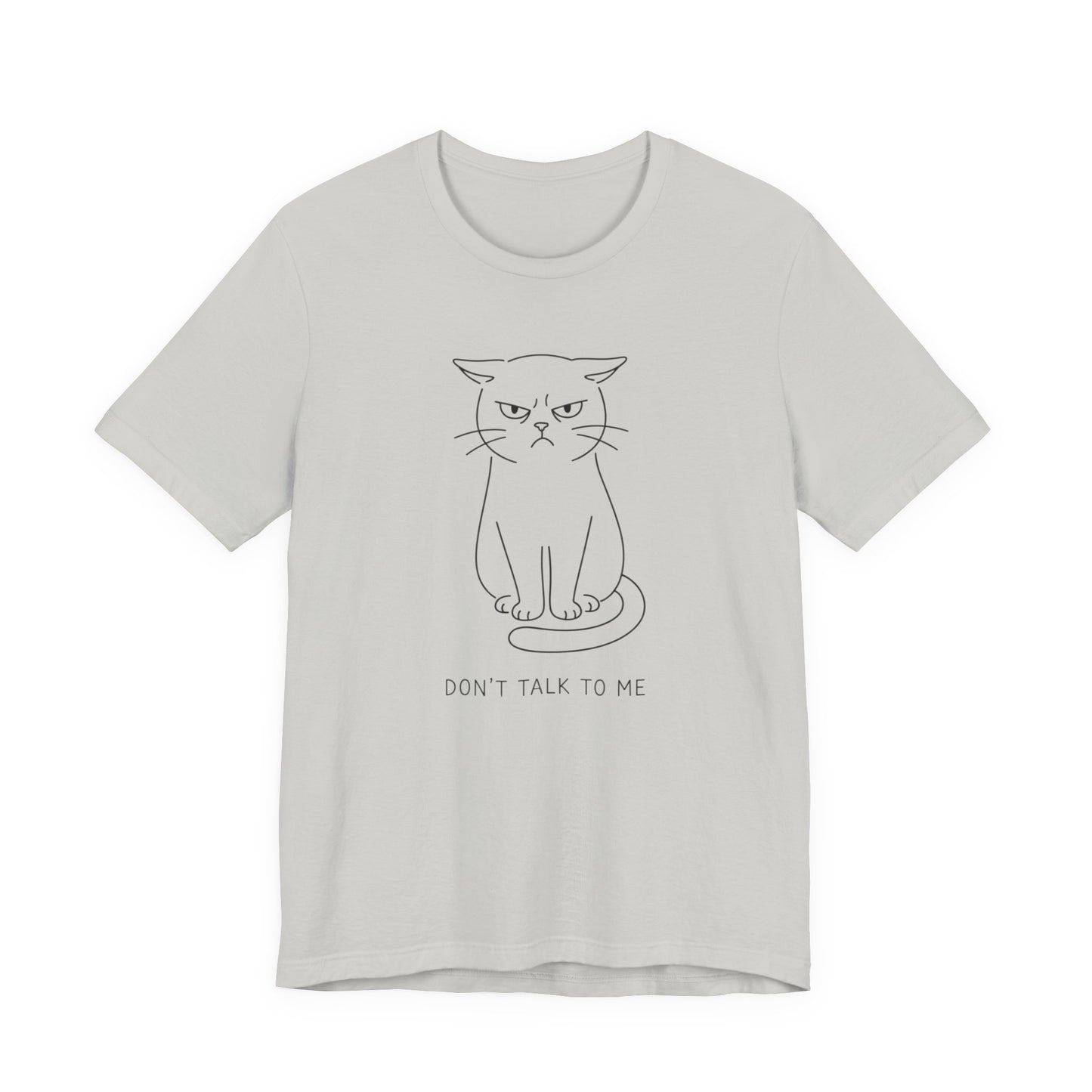 VOID - Don’t Talk To Me Cat T-Shirt — Grumpy Kitten Minimal Line Art Tee