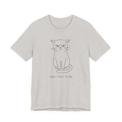 VOID - Don’t Talk To Me Cat T-Shirt — Grumpy Kitten Minimal Line Art Tee