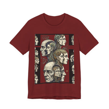 Family Of Thought - "Hearing Voices" - Human Mind Anatomy Tee — Vintage Phrenology Art T‑Shirt