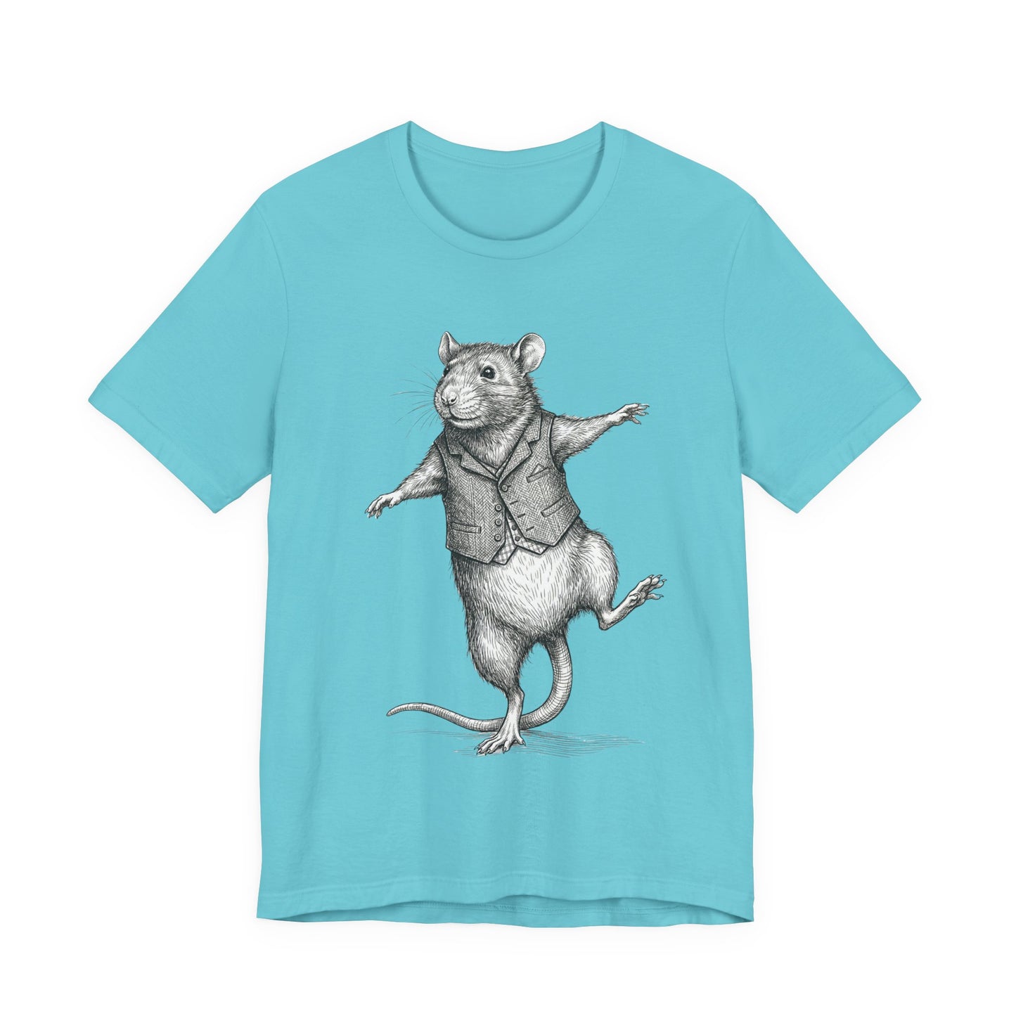 Ratney - "Just a Little Dance!" - Dancing Rat Graphic Tee - Vintage Illustration T-Shirt