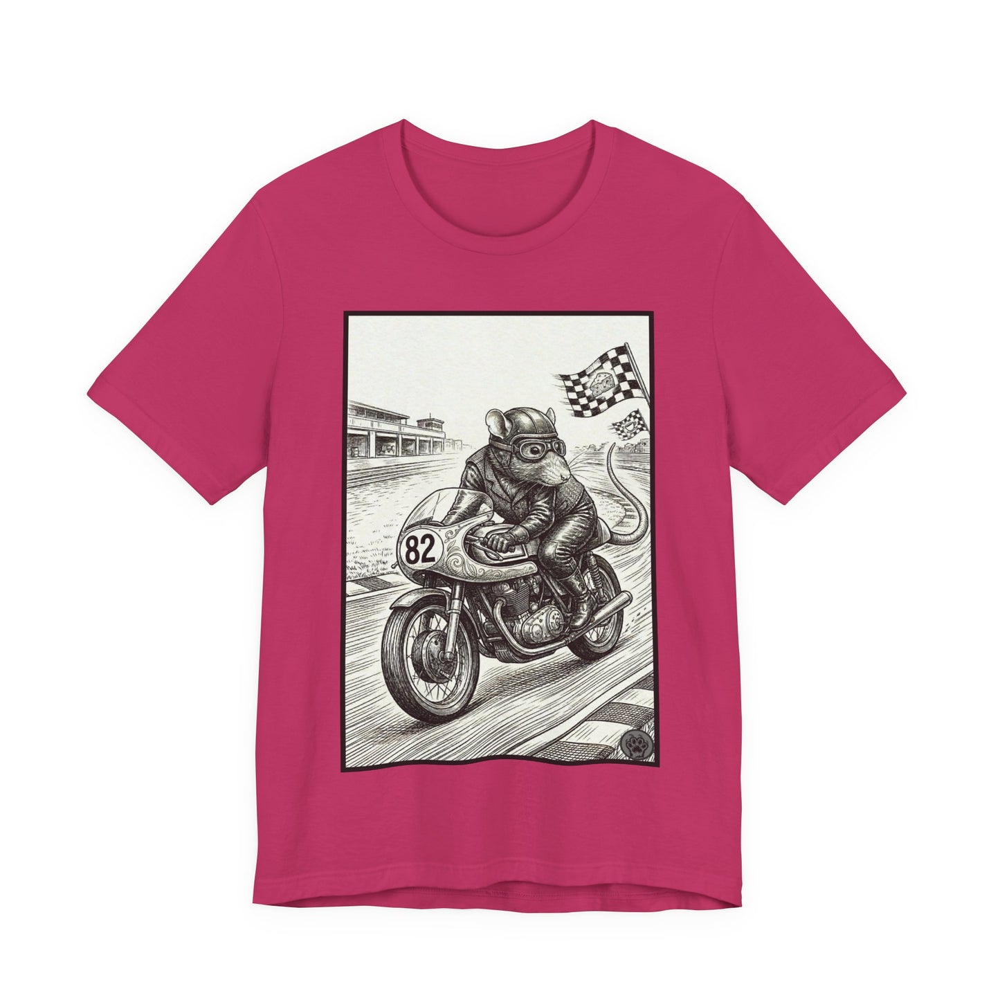 Ratney - "Rat Race" - Motorcycle Rat Racing T‑Shirt — Vintage Racer Graphic Tee