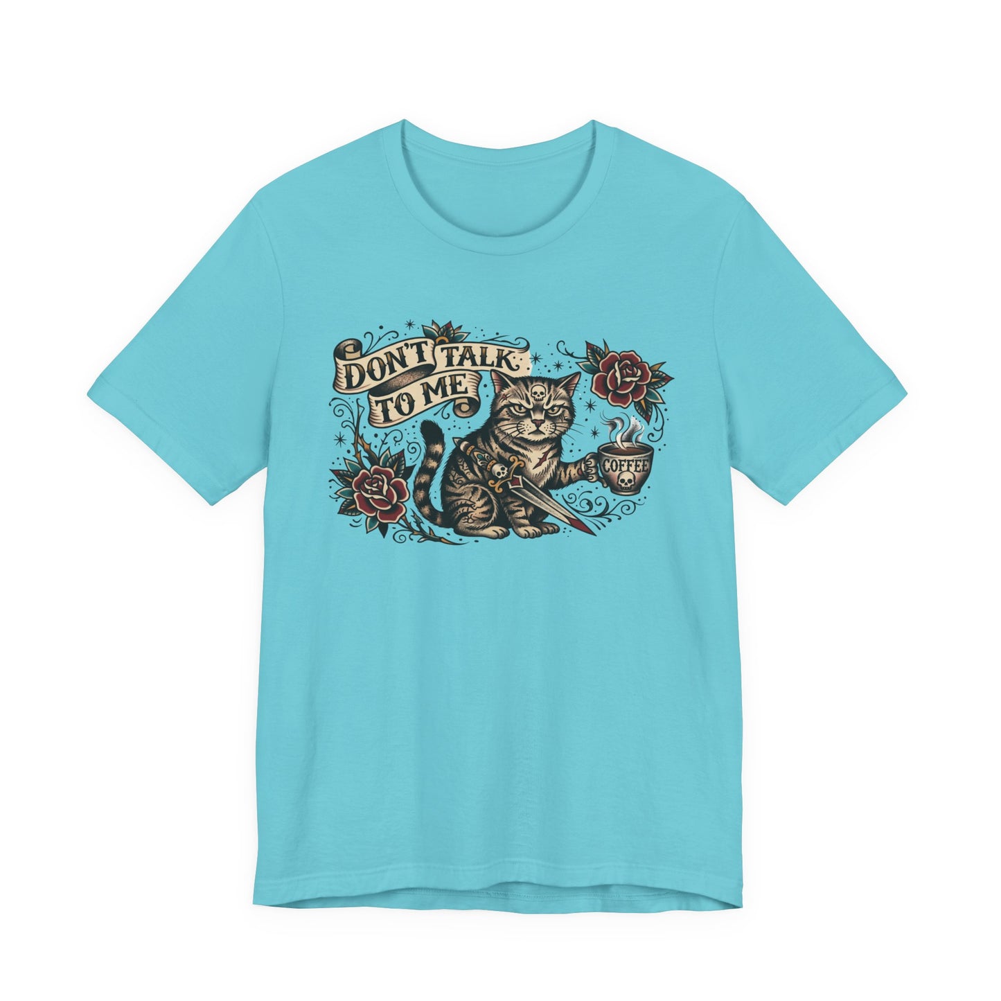 VOID - Don't Talk To Me Cat Tee — Vintage Tattoo Style Graphic T-Shirt