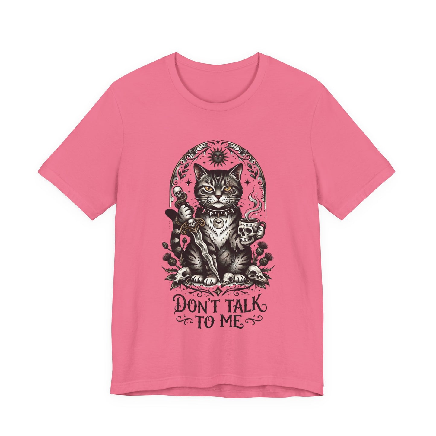 VOID - Don't Talk To Me Cat Tee — Gothic Mystic Cat Graphic T-Shirt