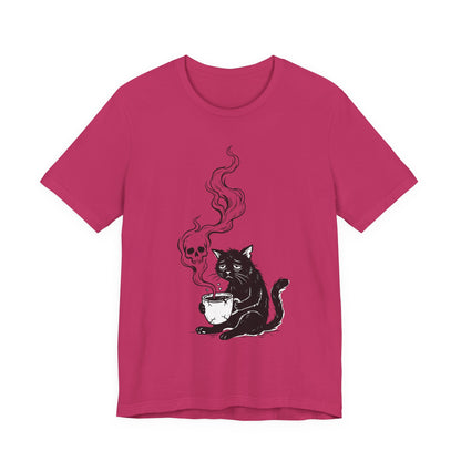 VOID - Depressed Black Cat with Coffee T-Shirt