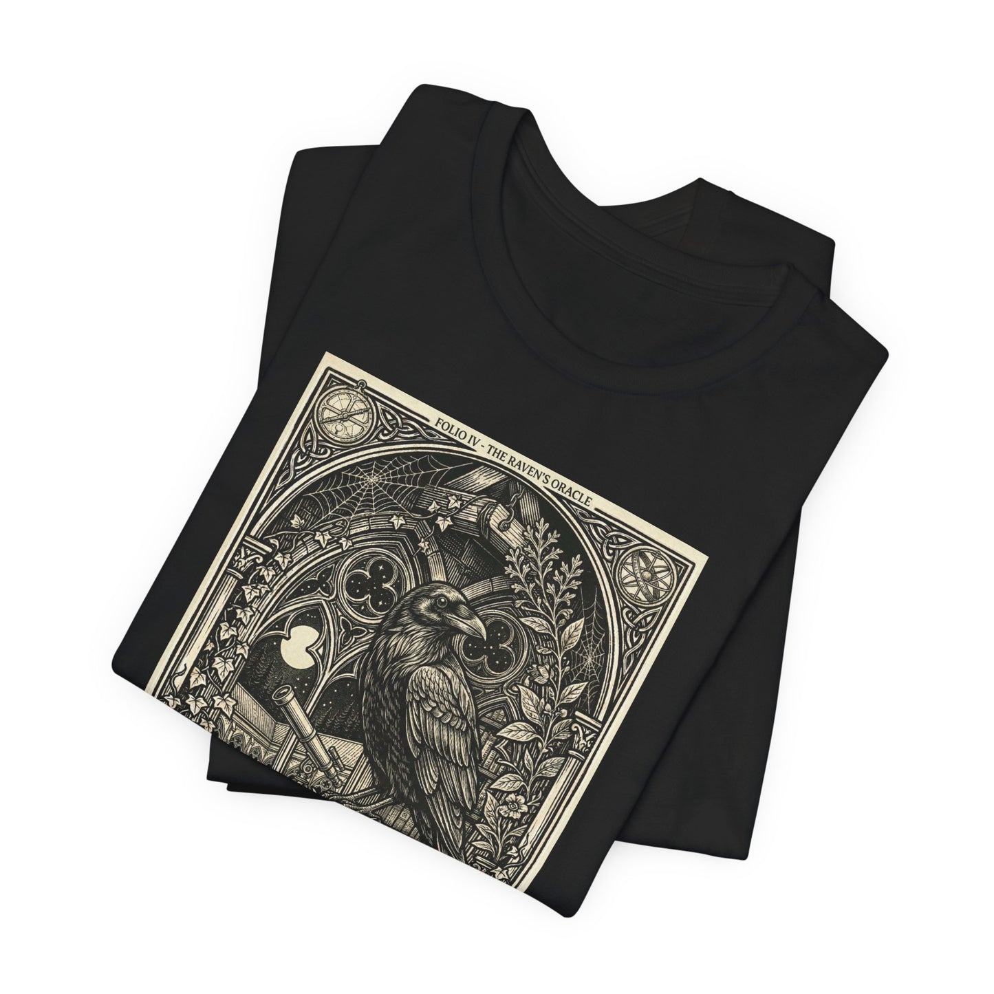 DarkArts Collection - Raven 2 - Raven Grimoire Tee — Gothic Occult Illustration T-Shirt