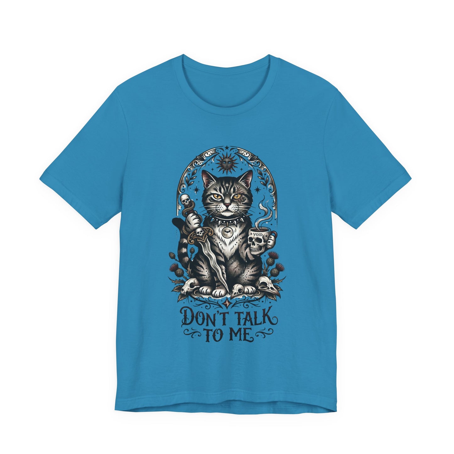 VOID - Don't Talk To Me Cat Tee — Gothic Mystic Cat Graphic T-Shirt
