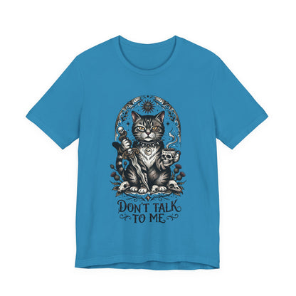VOID - Don't Talk To Me Cat Tee — Gothic Mystic Cat Graphic T-Shirt