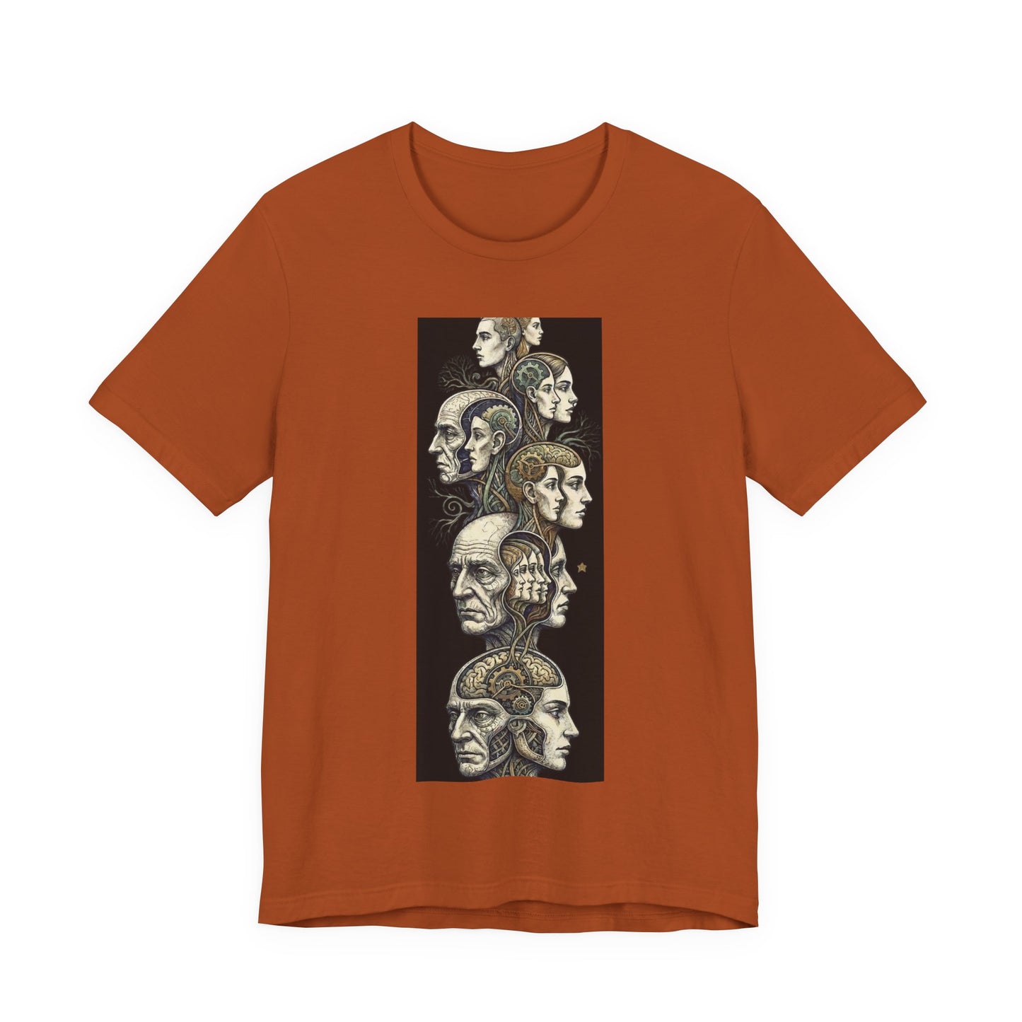 Family of Thought - Black - Phrenology Heads Vintage Anatomy Tee