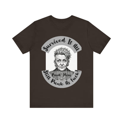 PunkMom - Survived It All Tee — Punk Rock Elder Portrait Graphic T-Shirt