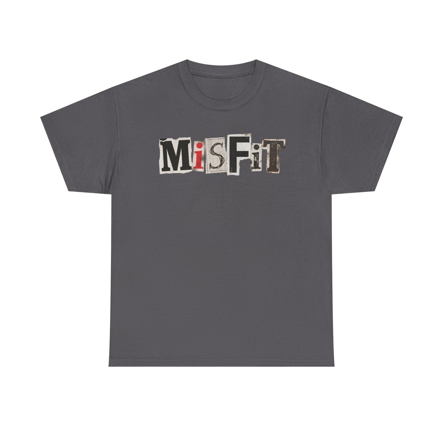 PBFMF - Misfit Graphic Tee — Vintage Ransom-Note Lettering Mental Health T-Shirt