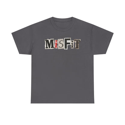 PBFMF - Misfit Graphic Tee — Vintage Ransom-Note Lettering Mental Health T-Shirt