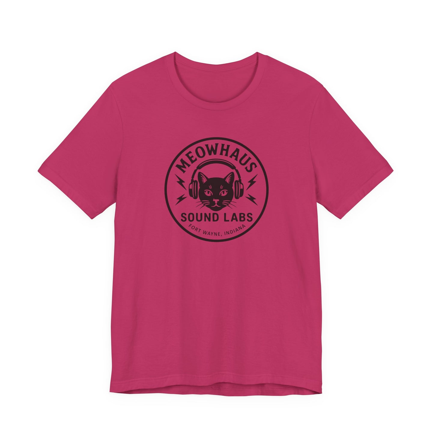Meowhaus Sound Labs Cat Logo Tee - Clear Variation - Fort Wayne Indiana Audio Sound Music Studio School