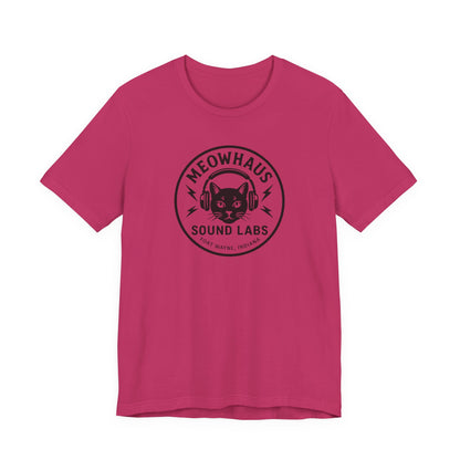 Meowhaus Sound Labs Cat Logo Tee - Clear Variation - Fort Wayne Indiana Audio Sound Music Studio School