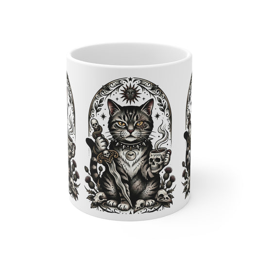 VOID - Occult Cat Mug — Mystical Tarot Cat 11oz Coffee Cup