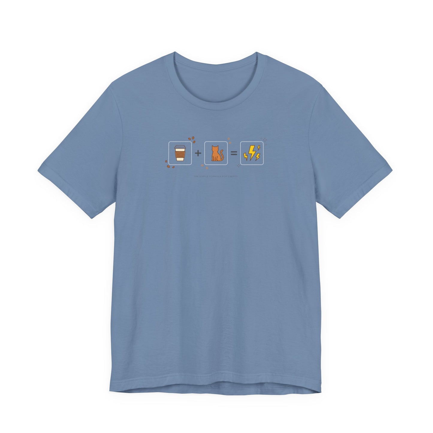 VOID - The Magic Formula - Coffee + Cat = Energy T-Shirt — Cute Cat & Coffee Equation Tee