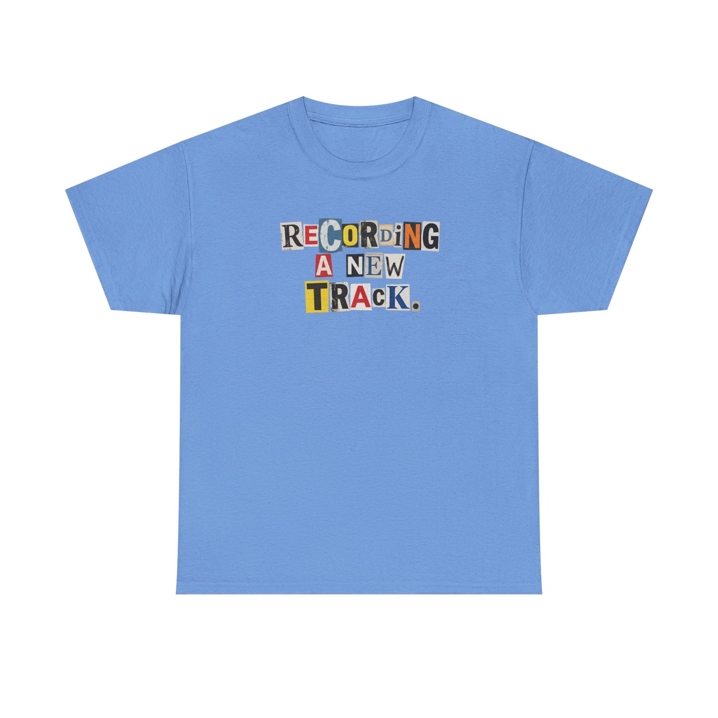 PBFMF - Recording A New Track T‑Shirt — Retro Ransom Note Mental Health Music Tee