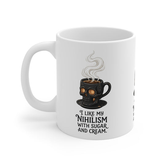 VOID - Nihilism Coffee Mug — "I Like My Nihilism With Sugar and Cream" 11oz