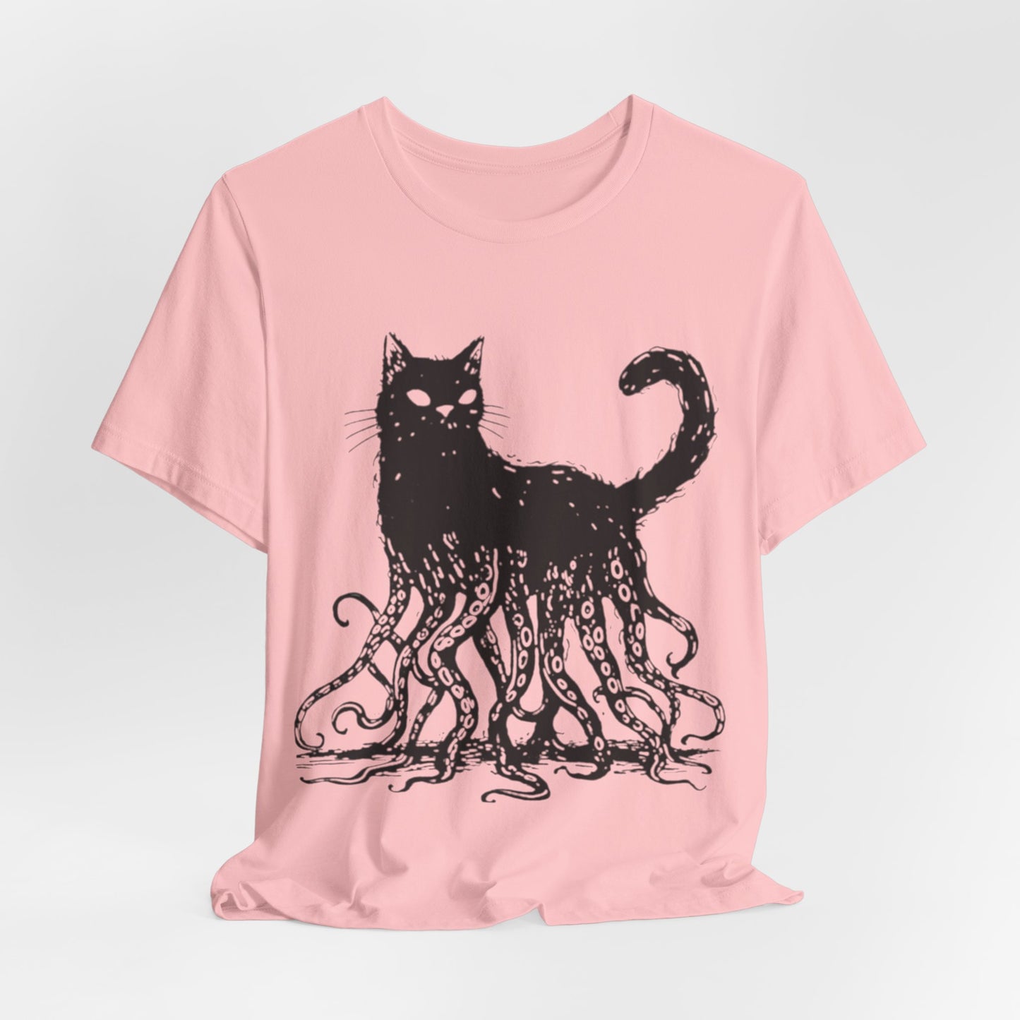 OctoCat Original T‑Shirt — Black Ink Mythical Cat with Octopus Tentacles Graphic Tee