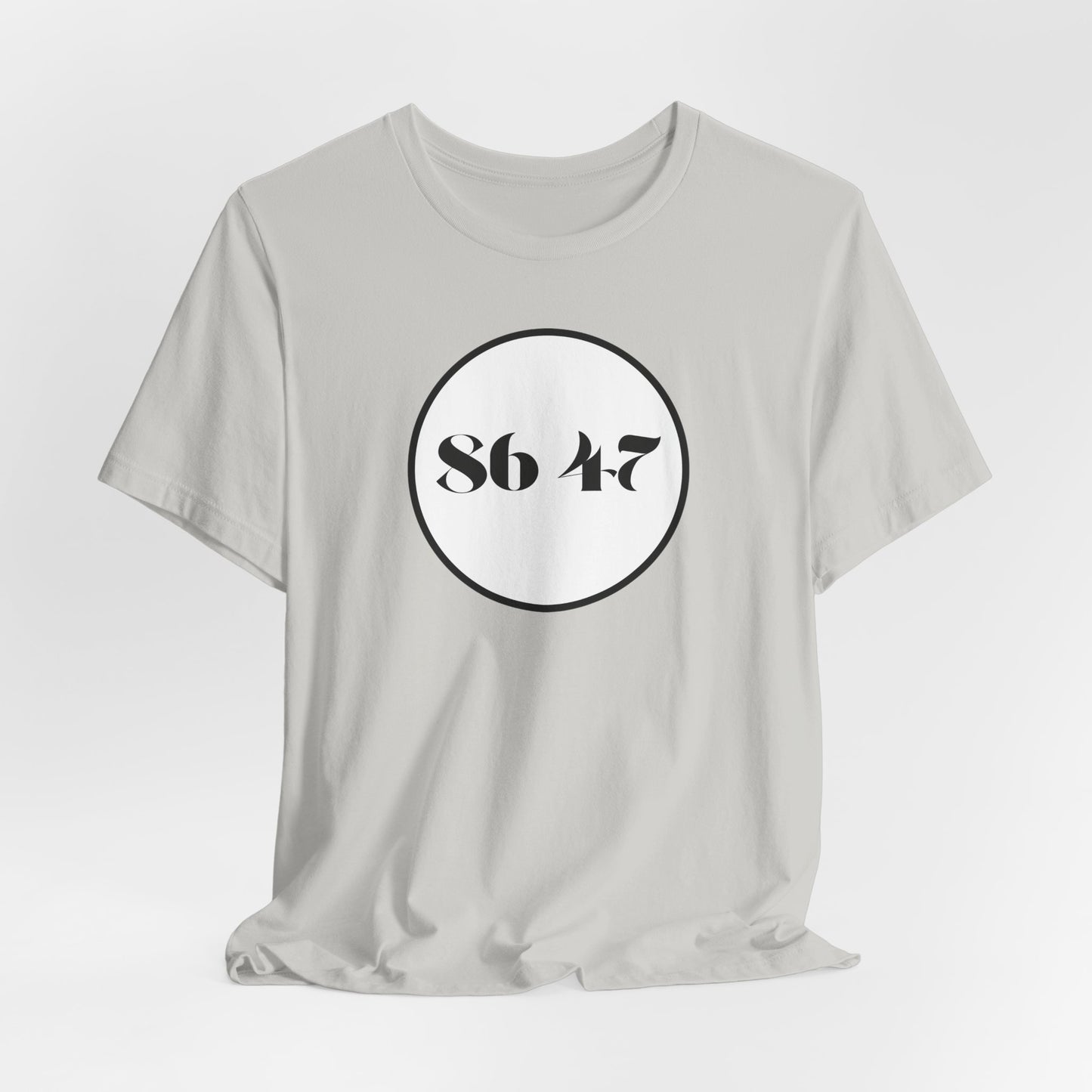86 47 - Clean, Clear & Concise - Vintage Circle Number Tee — "86 47" Graphic T-Shirt