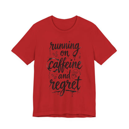 VOID - Running On Caffeine And Regret Original Coffee Cat T-Shirt