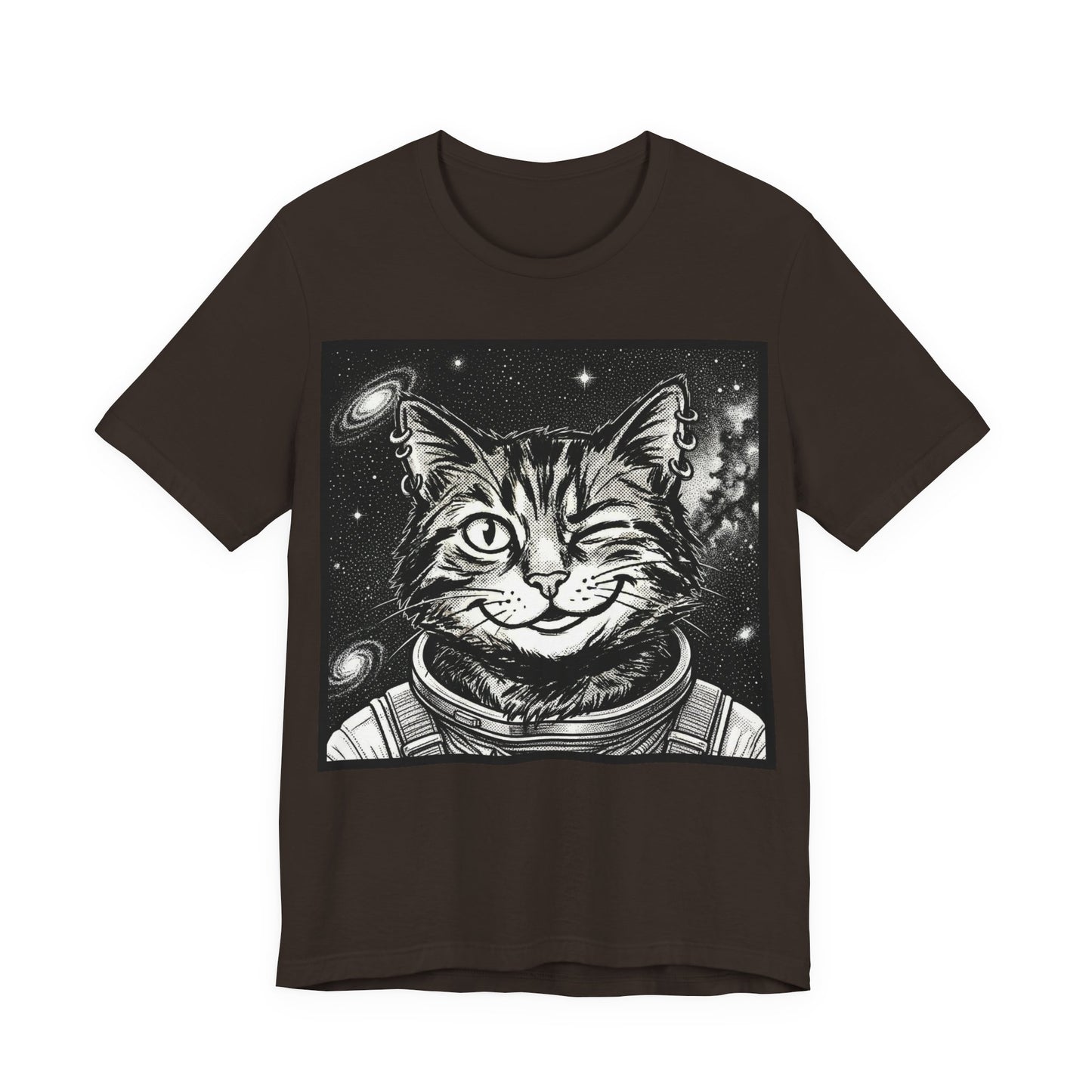 WinkyCat - The Astronaut (NO Gesture) Cat T-Shirt — Winking Space Kitty Graphic Tee