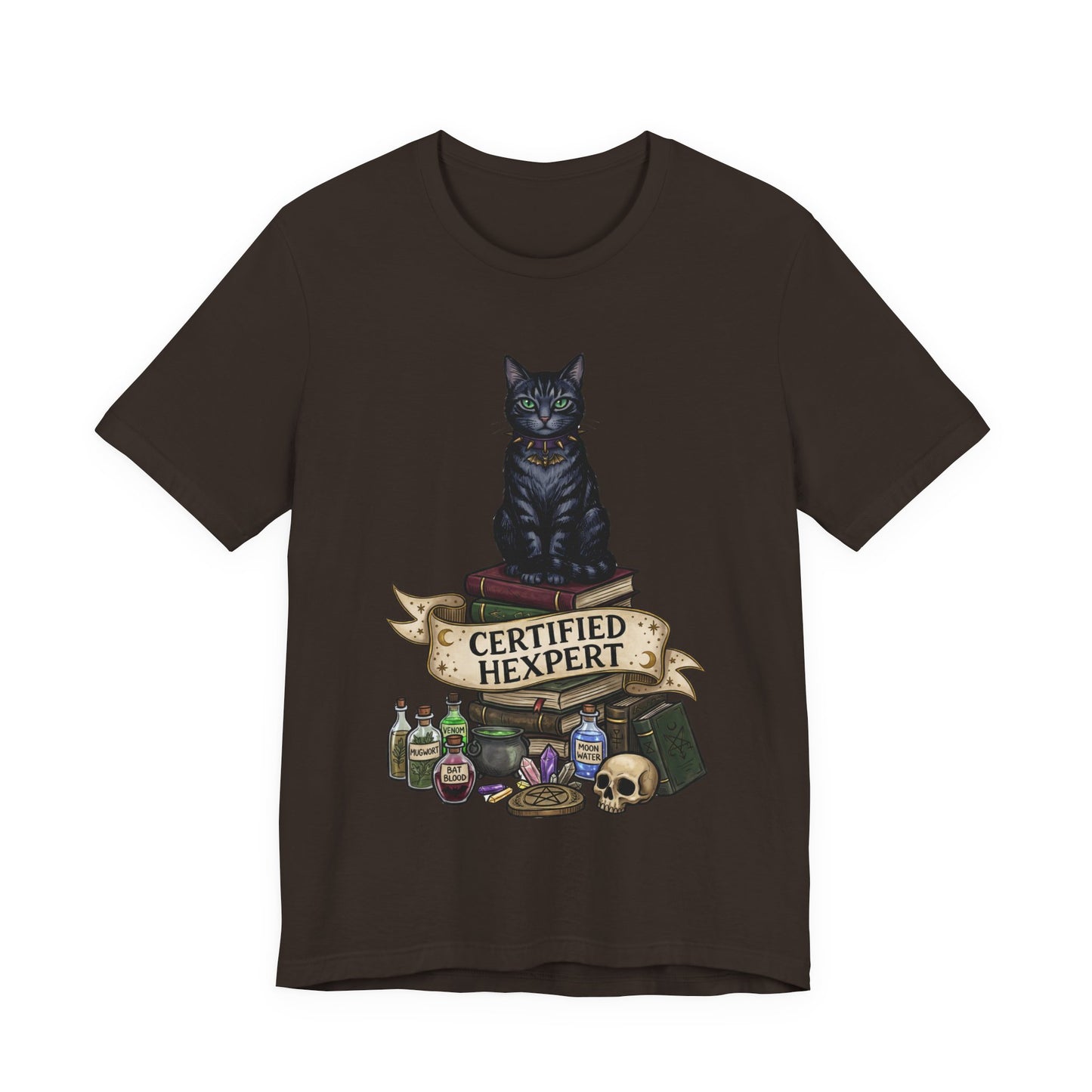 DarkArts - Hexpert (Color) T-Shirt — Black Cat Witchcraft Graphic Tee