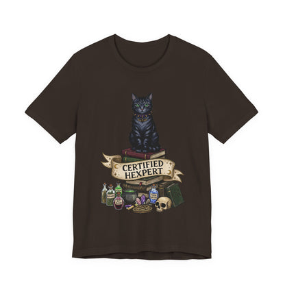 DarkArts - Hexpert (Color) T-Shirt — Black Cat Witchcraft Graphic Tee