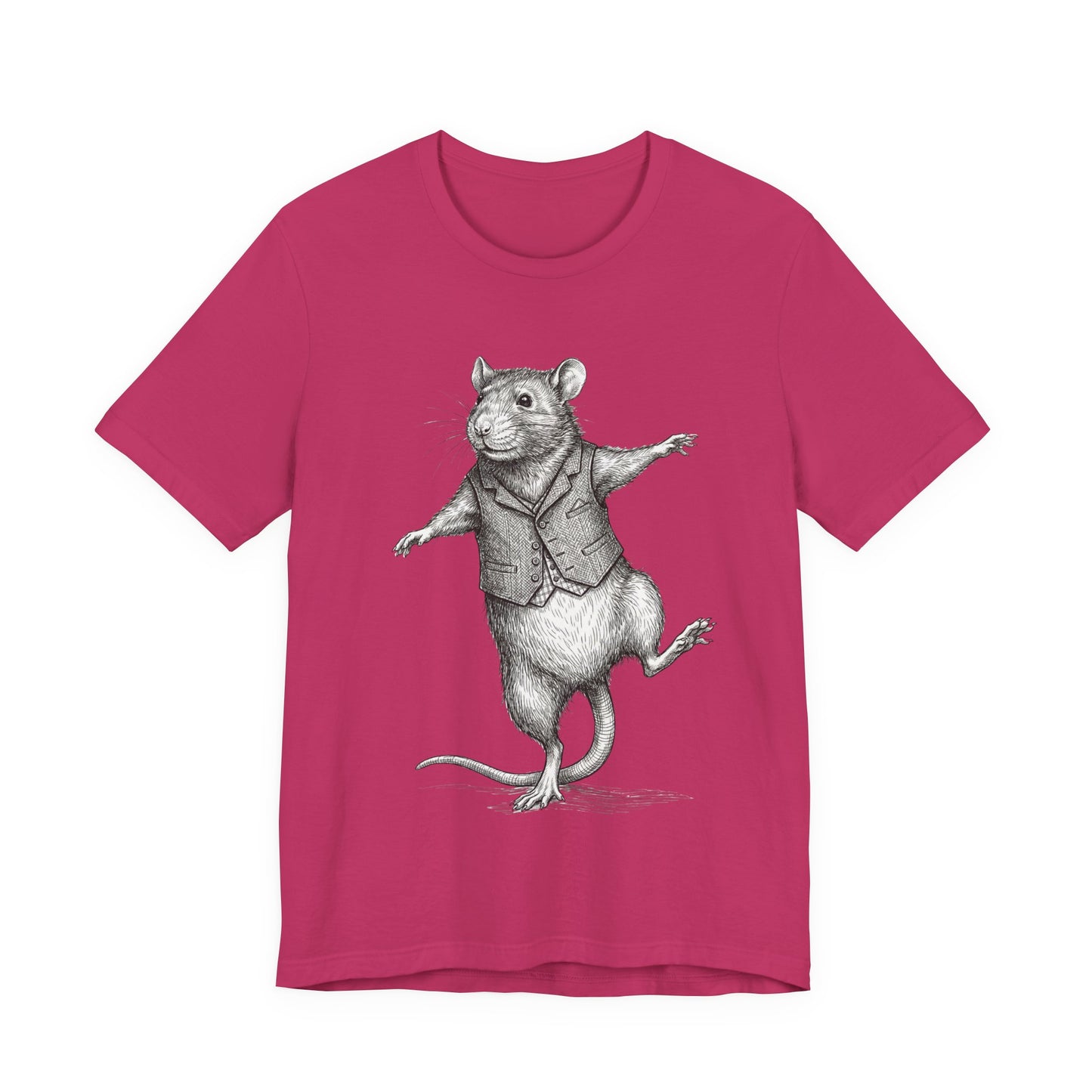Ratney - "Just a Little Dance!" - Dancing Rat Graphic Tee - Vintage Illustration T-Shirt