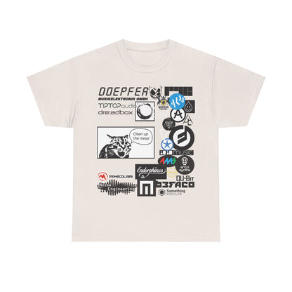 Modular Mashup - Clean Up This Mess! - Graphic Sticker Collage Tee