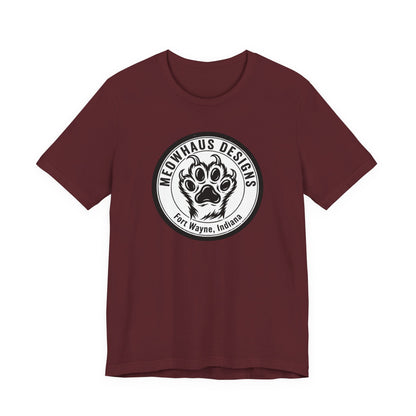 Meowhaus Designs Paw Logo T‑Shirt — Fort Wayne Cat Lover Graphic Tee