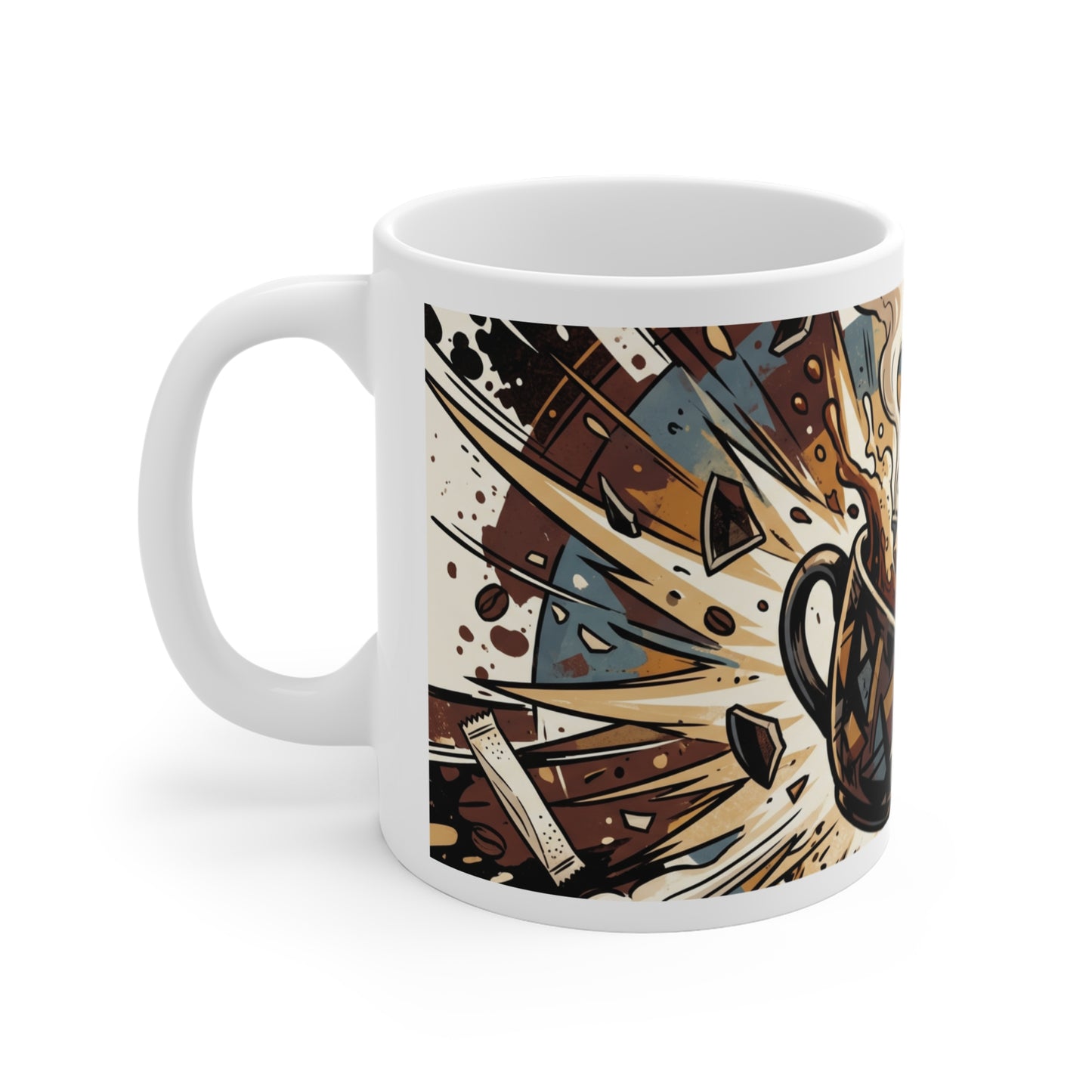 VOID - Exploding Coffee Mug with Cat Splash – 11oz Ceramic Coffee Cup