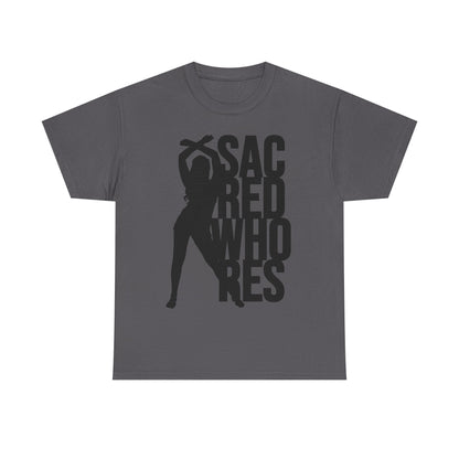 Sacred Whores Graphic Tee — Bold Silhouette Statement Shirt