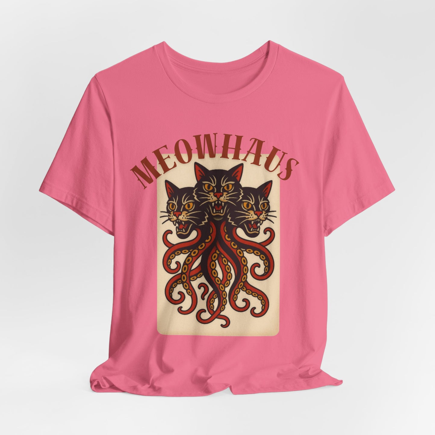 The Magic Three - Vintage Tattoo Meowhaus Cat-Octopus Graphic Tee