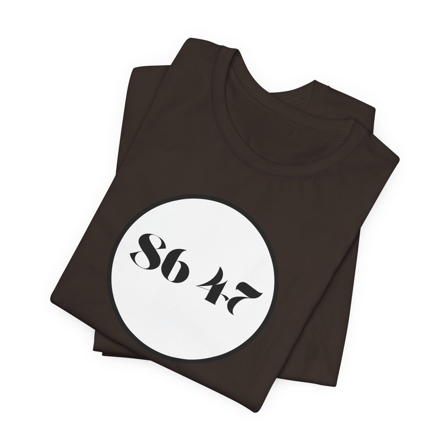 86 47 - Clean, Clear & Concise - Vintage Circle Number Tee — "86 47" Graphic T-Shirt