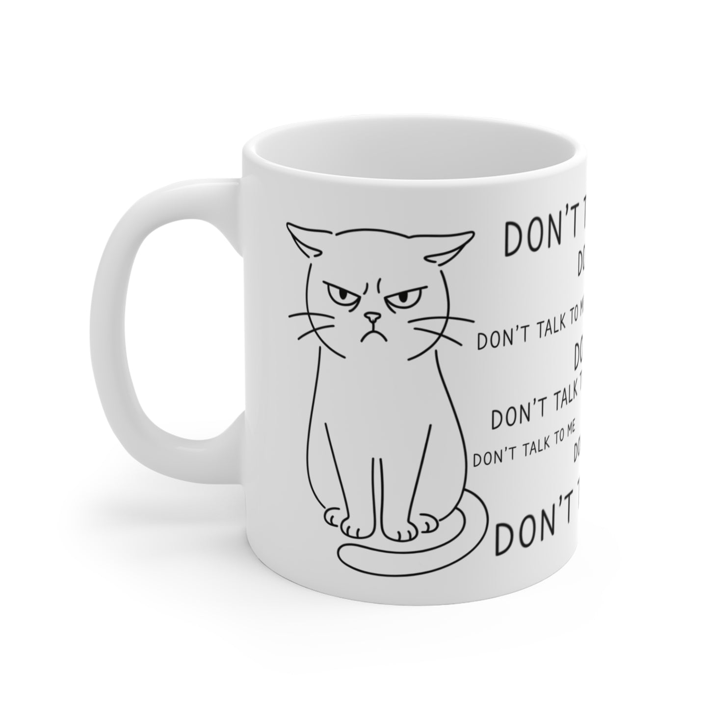 VOID - Annoyed Cat 'Don't Talk To Me' 11oz Coffee Mug – Funny Anti-Social Gift