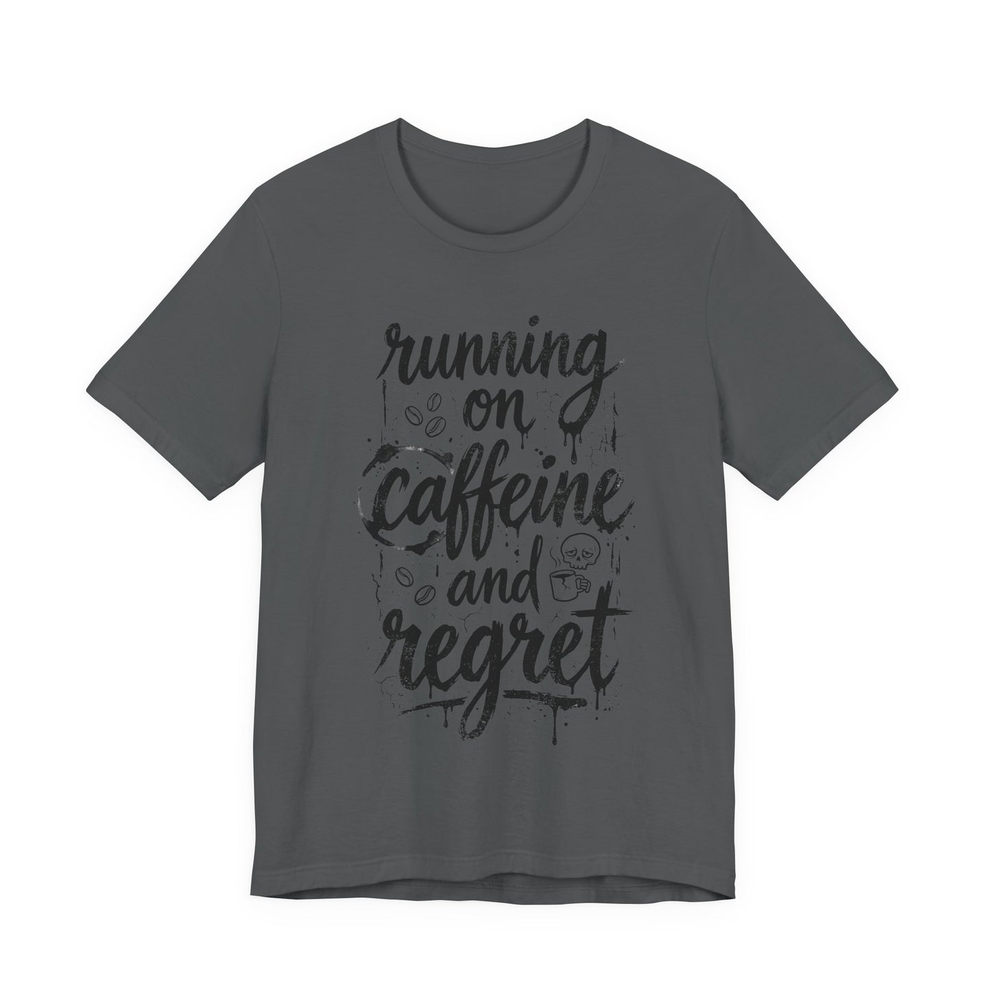 VOID - Running On Caffeine And Regret Original Coffee Cat T-Shirt