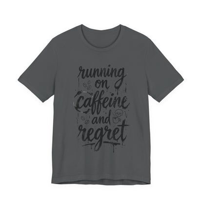 VOID - Running On Caffeine And Regret Original Coffee Cat T-Shirt