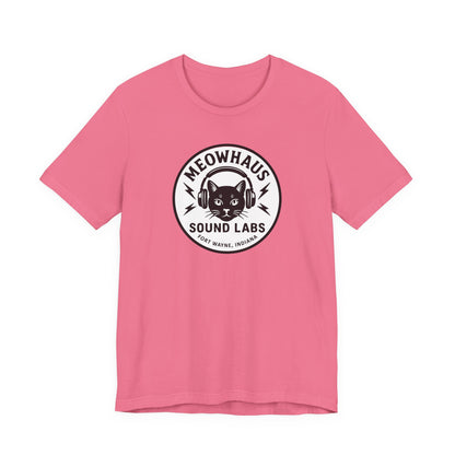 Meowhaus Sound Labs Cat Logo Tee - Fort Wayne Indiana Audio Music Studio School