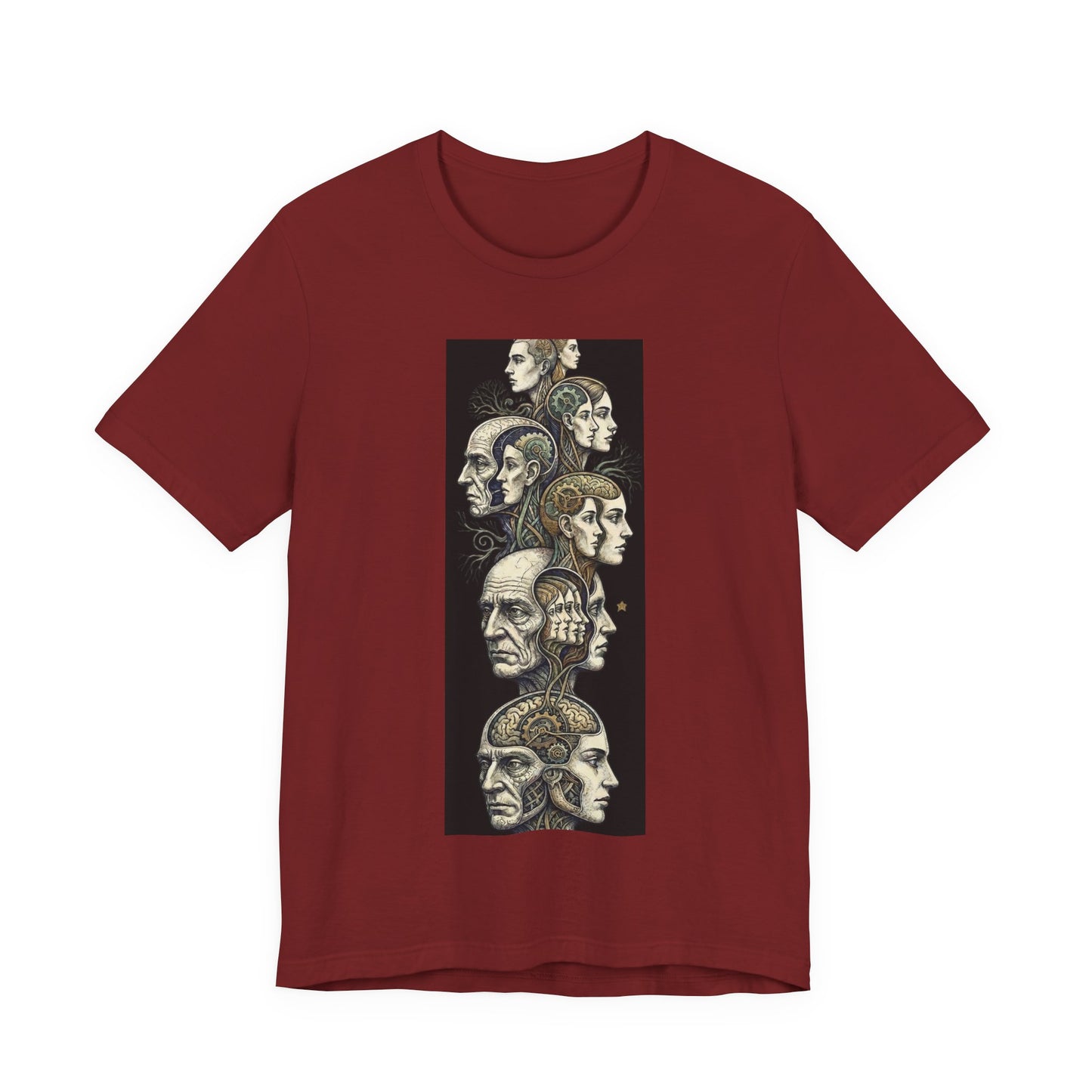 Family of Thought - Black - Phrenology Heads Vintage Anatomy Tee