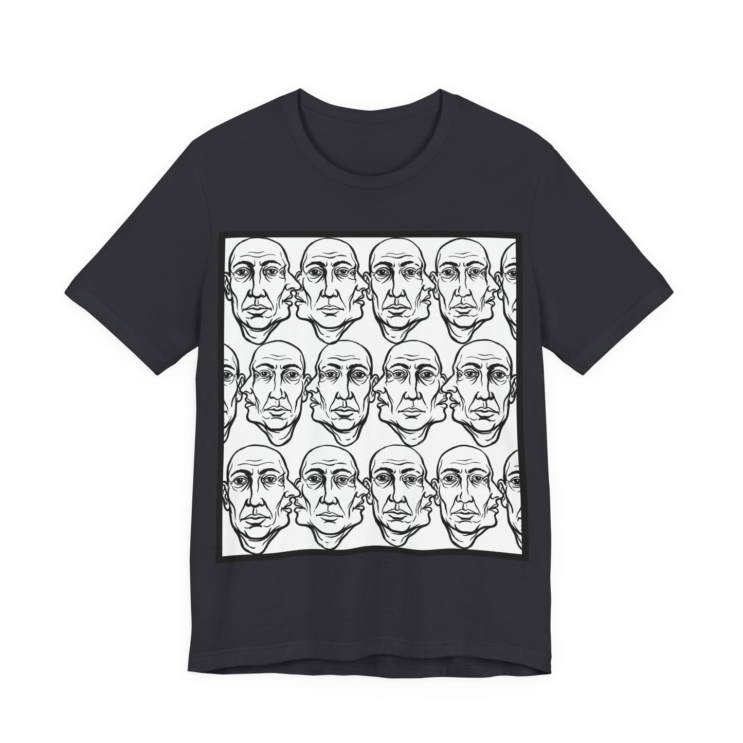 HotGossip - Version 1 - Abstract Repeating Faces Graphic Tee