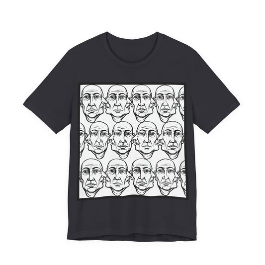 HotGossip - Version 1 - Abstract Repeating Faces Graphic Tee