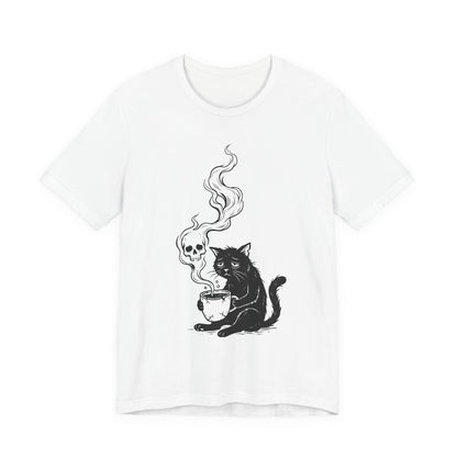VOID - Depressed Black Cat with Coffee T-Shirt
