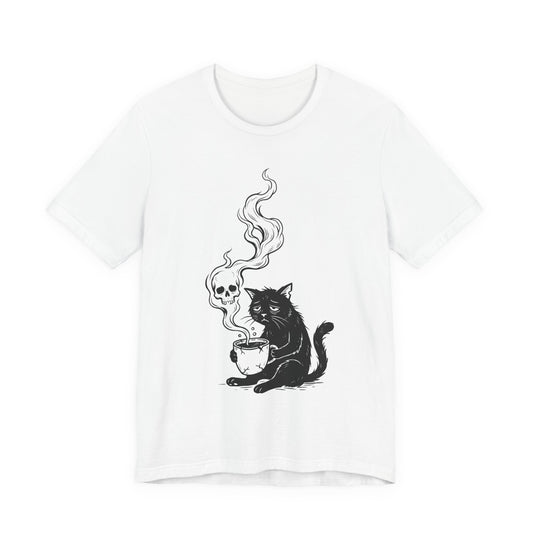 VOID - Depressed Black Cat with Coffee T-Shirt